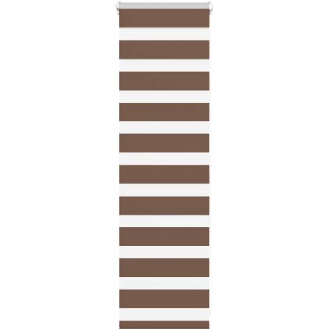 Zebra Blind Brown 50x100 cm Fabric Width 45.9 cm Polyester vidaXL