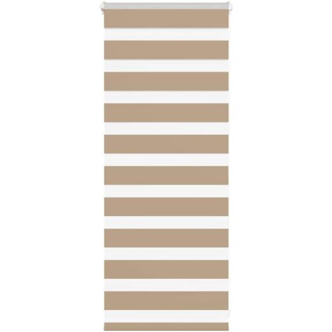Zebra Blind Sand Brown 65x100 cm Fabric Width 60.9 cm Polyester vidaXL