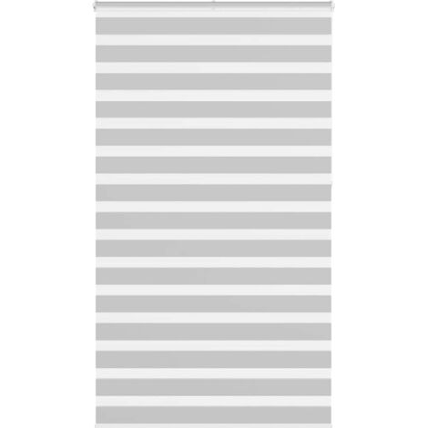 vidaXL Zebra Blind Light Grey 125x230 cm Fabric Width 120.9 cm Polyester