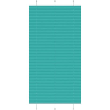 Pleated Blind Petrol Green 110x200 cm Fabric Width 109.4 cm Polyester vidaXL
