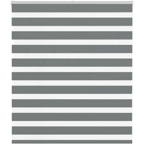 Zebra Blind Dark Grey 120x100 cm Fabric Width 115.9 cm Polyester vidaXL