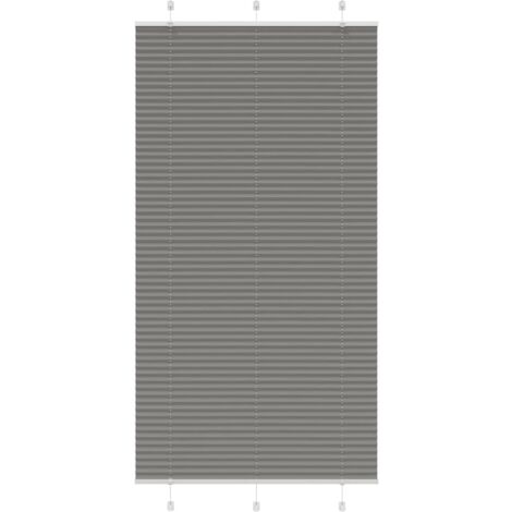 Pleated Blind Anthracite 105x200 cm Fabric Width 104.4 cm Polyester vidaXL