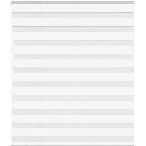 Zebra Blind White 120x150 cm Fabric Width 115.9 cm Polyester vidaXL