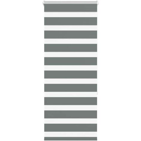 Zebra Blind Dark Grey 65x150 cm Fabric Width 60.9 cm Polyester vidaXL