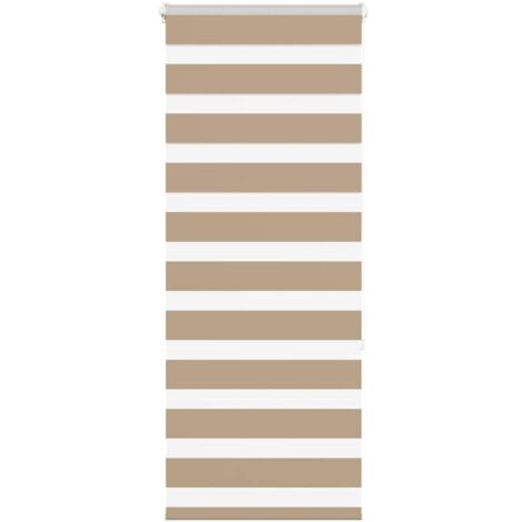 Zebra Blind Sand Brown 60x150 cm Fabric Width 55.9 cm Polyester vidaXL