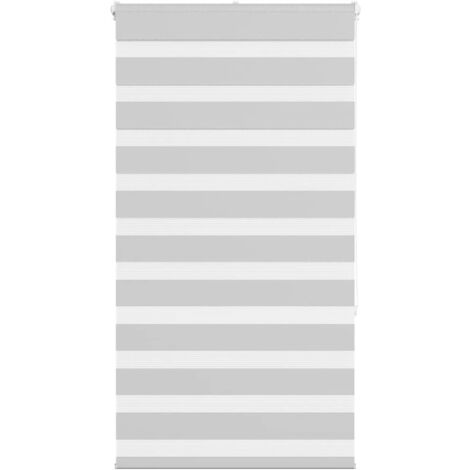 Zebra Blind Light Grey 70x150 cm Fabric Width 65.9 cm Polyester vidaXL