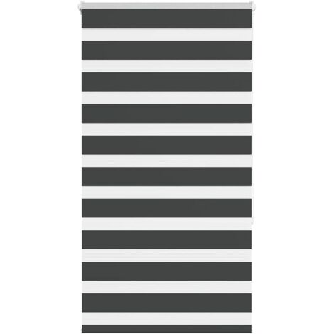 Zebra Blind Black 70x150 cm Fabric Width 65.9 cm Polyester vidaXL