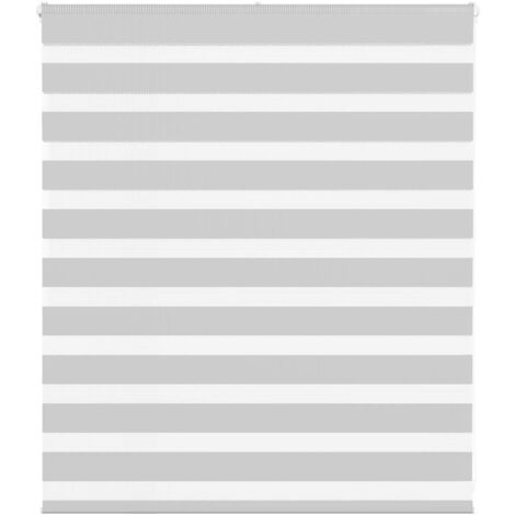 Zebra Blind Light Grey 120x100 cm Fabric Width 115.9 cm Polyester vidaXL