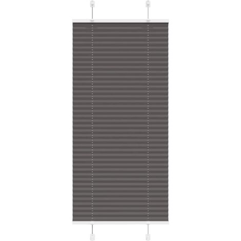 Pleated Blind Black 65x150 cm Fabric Width 64.4 cm Polyester vidaXL