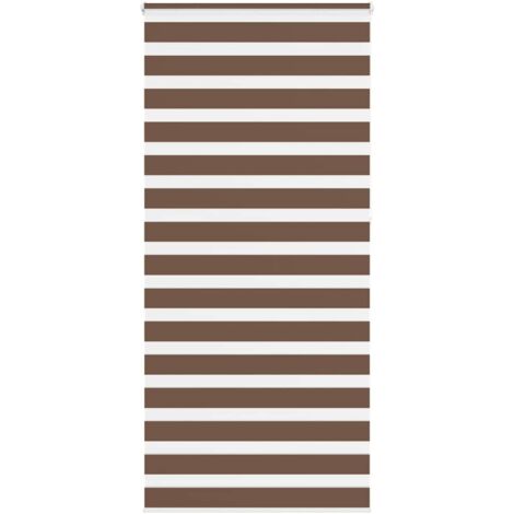 Zebra Blind Brown 105x230 cm Fabric Width 100.9 cm Polyester vidaXL