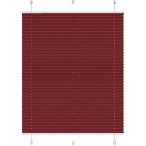 Pleated Blind Bordeaux Red 110x150 cm Fabric Width 109.4 cm Polyester vidaXL