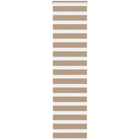 Zebra Blind Sand Brown 60x200 cm Fabric Width 55.9 cm Polyester vidaXL