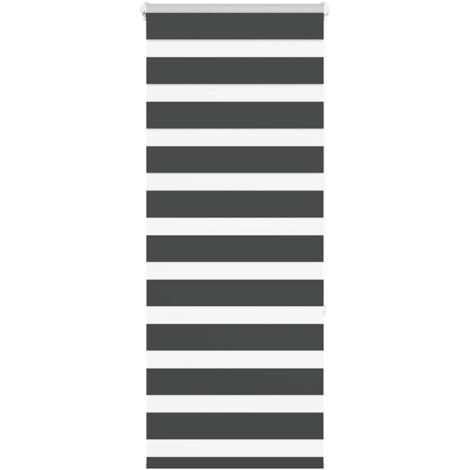 Zebra Blind Black 65x150 cm Fabric Width 60.9 cm Polyester vidaXL