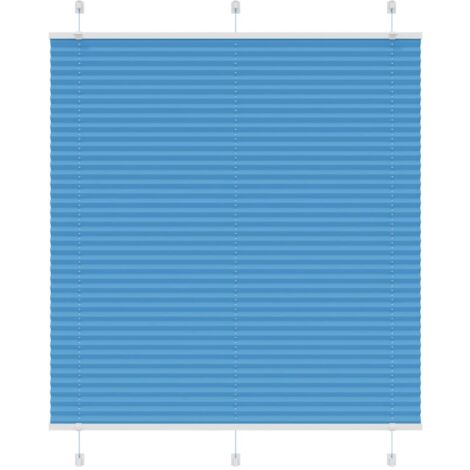 Pleated Blind Blue 115x100 cm Fabric Width 114.4 cm Polyester vidaXL