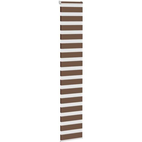 Zebra Blind Brown 40x200 cm Fabric Width 35.9 cm Polyester vidaXL