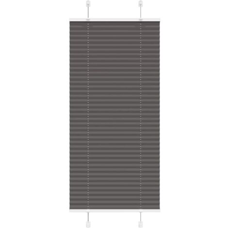 Pleated Blind Black 60x150 cm Fabric Width 59.4 cm Polyester vidaXL