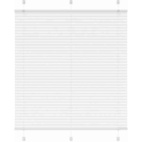 Pleated Blind White 120x100 cm Fabric Width 119.4 cm Polyester vidaXL