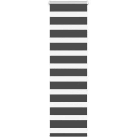 Zebra Blind Black 55x100 cm Fabric Width 50.9 cm Polyester vidaXL