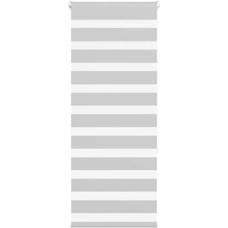 Zebra Blind Light Grey 65x150 cm Fabric Width 60.9 cm Polyester vidaXL