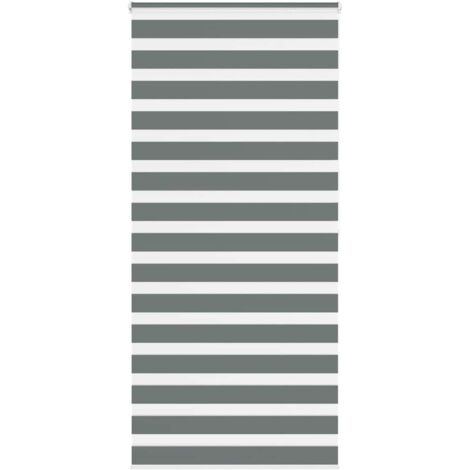 Zebra Blind Dark Grey 115x200 cm Fabric Width 110.9 cm Polyester vidaXL