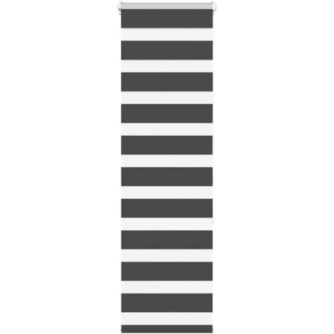 Zebra Blind Black 45x150 cm Fabric Width 40.9 cm Polyester vidaXL