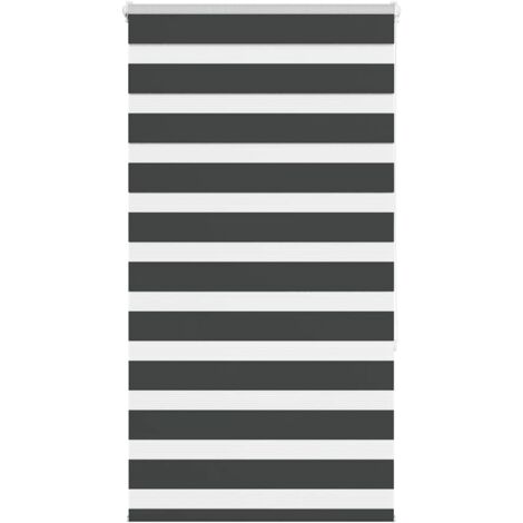 Zebra Blind Black 85x150 cm Fabric Width 80.9 cm Polyester vidaXL