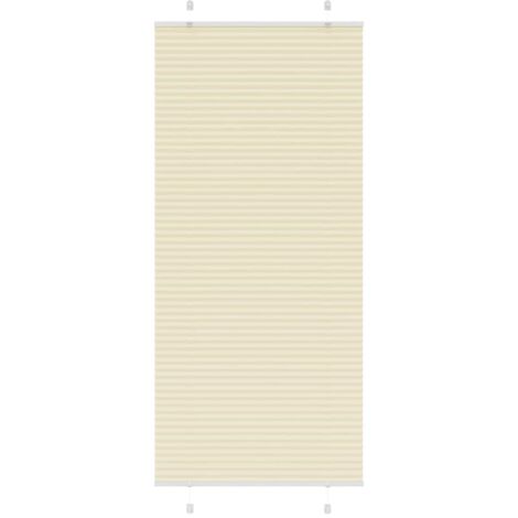Pleated Blind Cream 95x200 cm Fabric Width 94.4 cm Polyester vidaXL