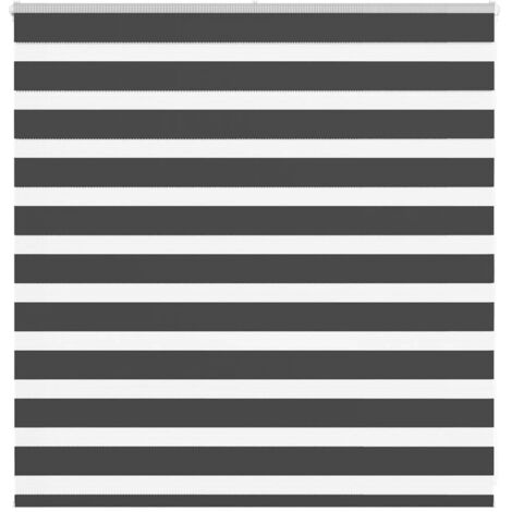 Zebra Blind Black 145x100 cm Fabric Width 140.9 cm Polyester vidaXL