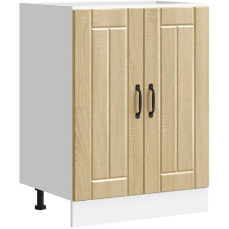 Sink Base Cabinet Lucca Sonoma Oak Engineered Wood vidaXL