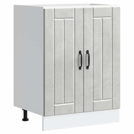 Sink Base Cabinet Lucca Concrete Grey Engineered Wood vidaXL