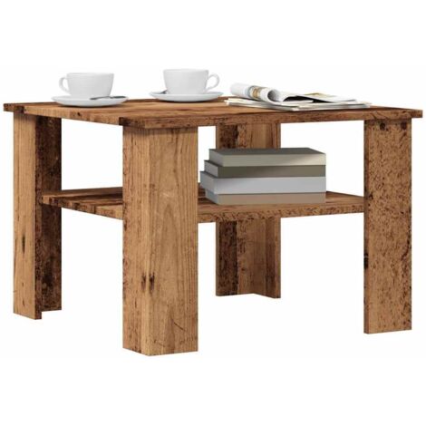 Coffee Table Old Wood 60x60x42 cm Engineered Wood vidaXL
