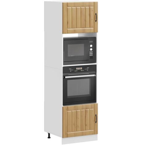 Oven Cabinets 2 pcs Lucca Artisan Oak Engineered Wood vidaXL