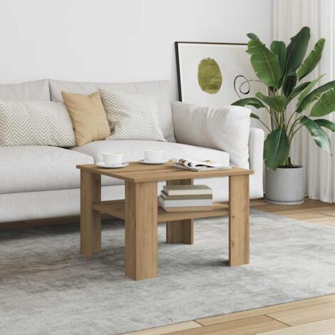 Coffee Table  Artisan Oak  Engineered Wood  60 x 60 x 42 cm vidaXL