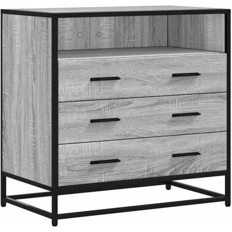 Drawer Cabinet Grey Sonoma 70x41x70 cm Engineered Wood vidaXL
