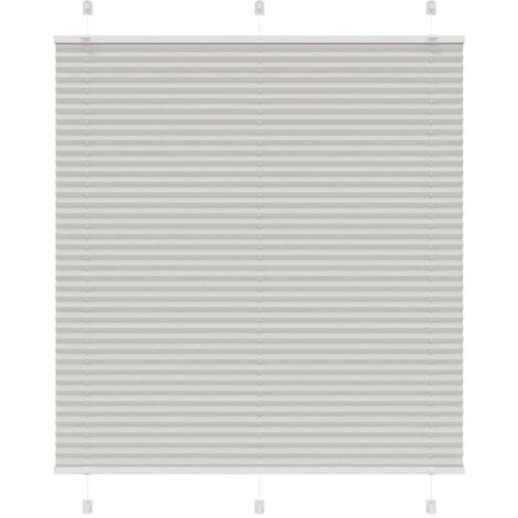 Pleated Blind Light Grey 115x150 cm Fabric Width 114.4 cm Polyester vidaXL
