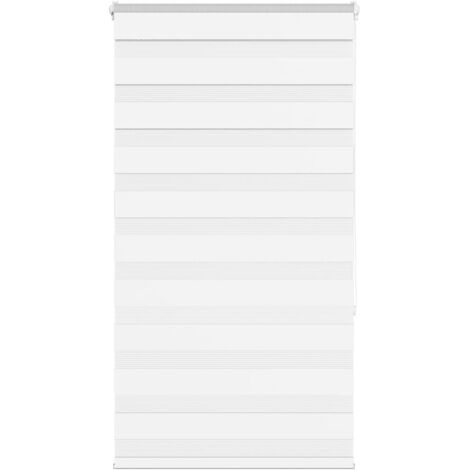Zebra Blind White 70x150 cm Fabric Width 65.9 cm Polyester vidaXL