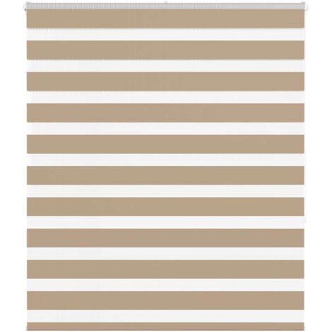Zebra Blind Sand Brown 135x150 cm Fabric Width 130.9 cm Polyester vidaXL