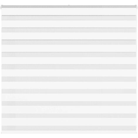 Zebra Blind White 160x100 cm Fabric Width 155.9 cm Polyester vidaXL