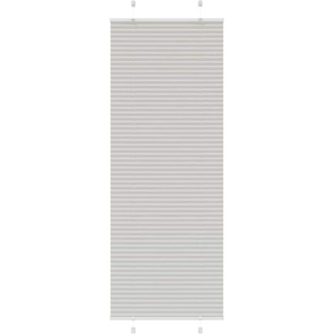 Pleated Blind Light Grey 70x200 cm Fabric Width 69.4 cm Polyester vidaXL