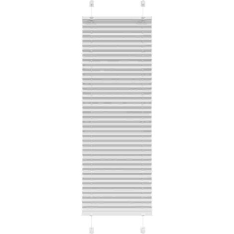 Pleated Blind Light Grey 45x150 cm Fabric Width 44.4 cm Polyester vidaXL