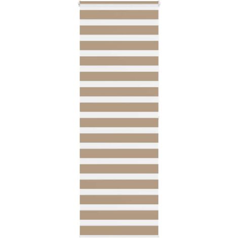 Zebra Blind Sand Brown 90x200 cm Fabric Width 85.9 cm Polyester vidaXL