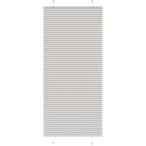Pleated Blind Light Grey 90x200 cm Fabric Width 89.4 cm Polyester vidaXL