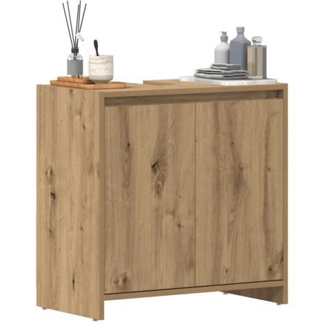 Bathroom Sink Cabinet Artisan Oak 60x33x60 cm Engineered Wood vidaXL