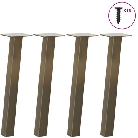 Coffee Table Legs 4 pcs Natural Steel 30 cm Steel vidaXL