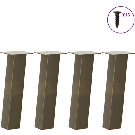 Coffee Table Legs 4 pcs Natural Steel 30 cm Steel vidaXL