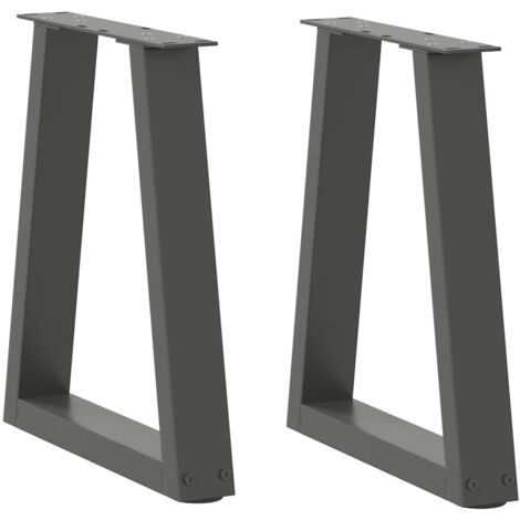 Coffee Table Legs V-Shape 2 pcs Anthracite 38x(42-43.3) cm Steel vidaXL