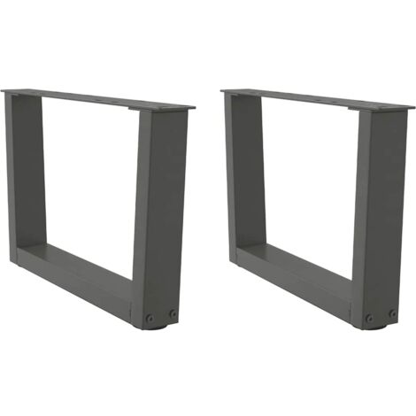 Coffee Table Legs V-Shape 2 pcs Anthracite 60x(30-31.3) cm Steel vidaXL