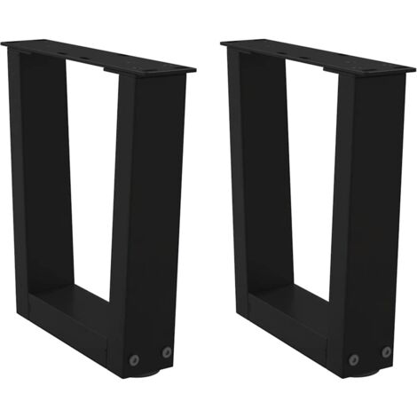 Coffee Table Legs V-Shape 2 pcs Black 40x(30-31.3) cm Steel vidaXL