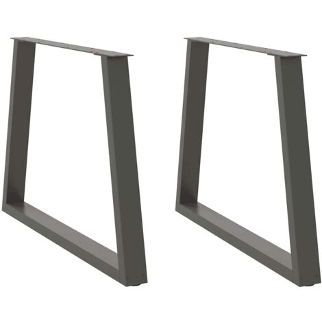 Dining Table Legs V-Shape 2 pcs Anthracite 90x(72-73.3) cm Steel vidaXL