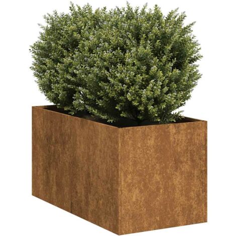 Planter Rusty 40x80x40 cm Weathering Steel vidaXL